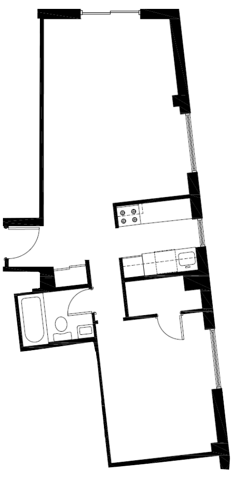 Residence E, Line Floors 2-6