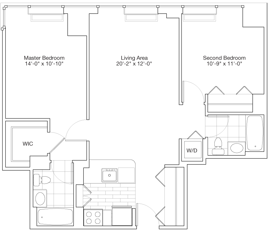Residence A, Floors 48-59