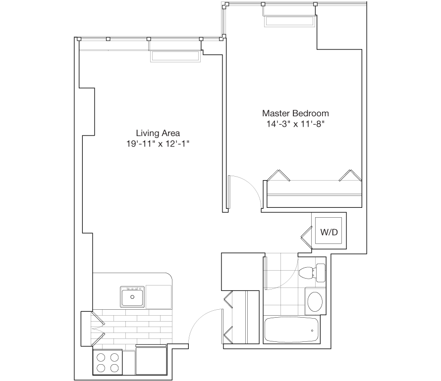 Residence B, Floors 15-24