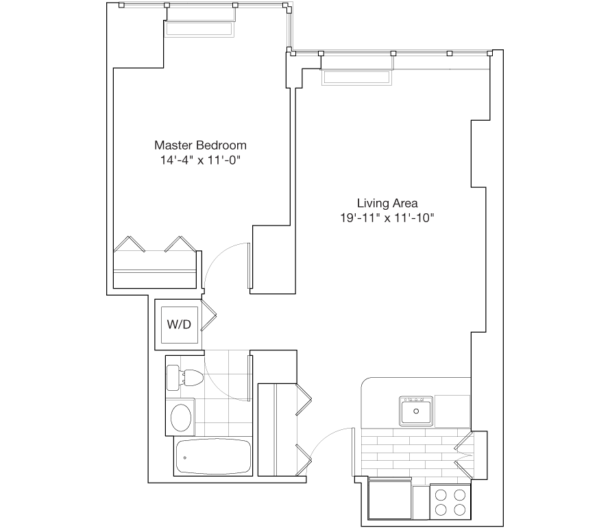 Residence C, Floors 15-24