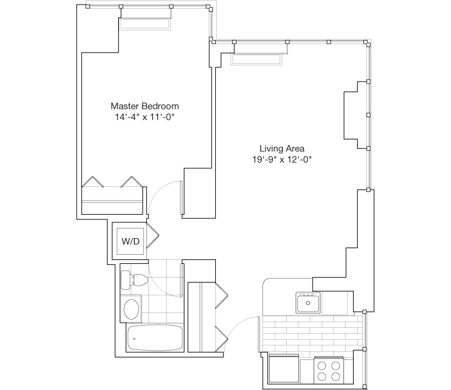 Residence C, Floors 30-45, 47