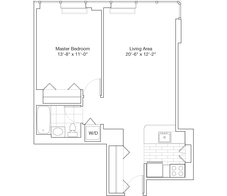 Residence D, Floors 26-47