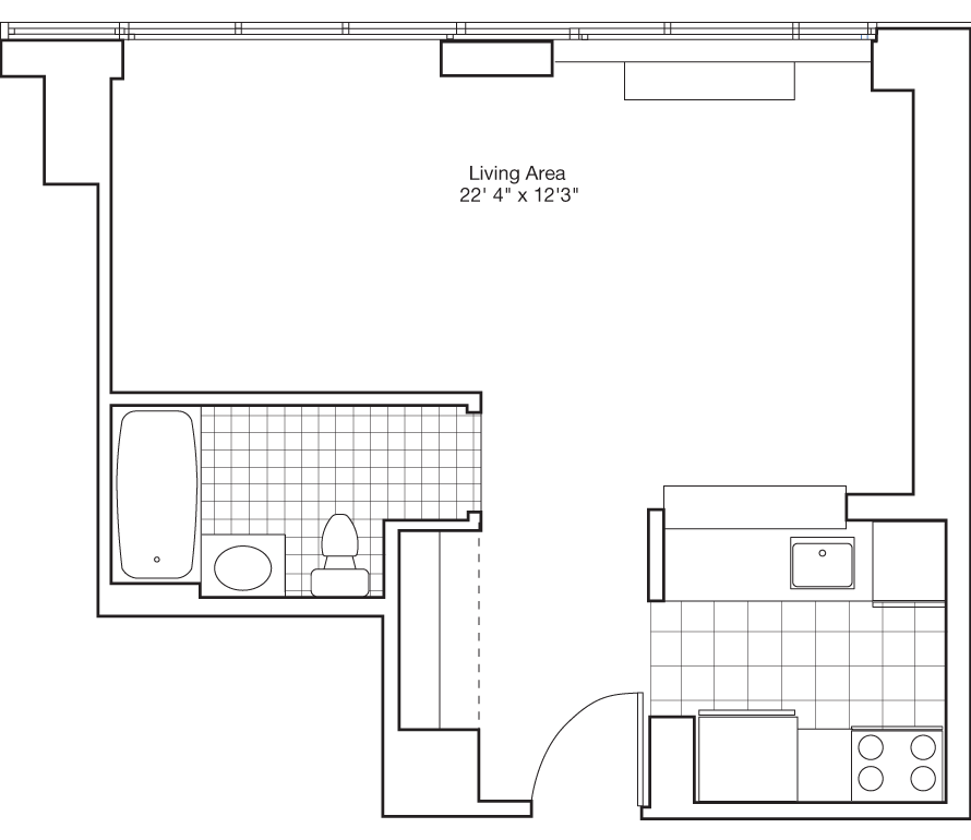 Residence E, Floors 4-7