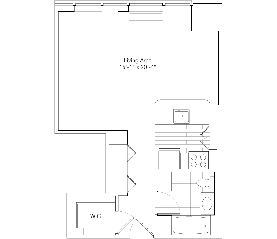 Residence F, Floors 26-34