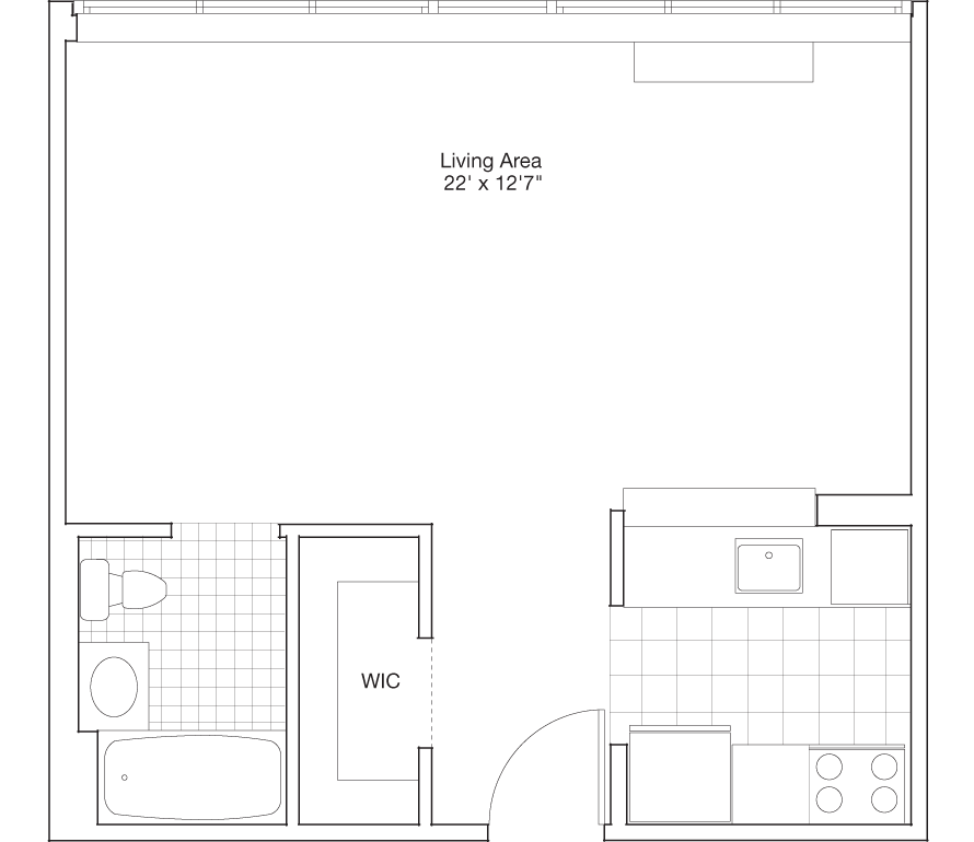 Residence F, Floors 3-7