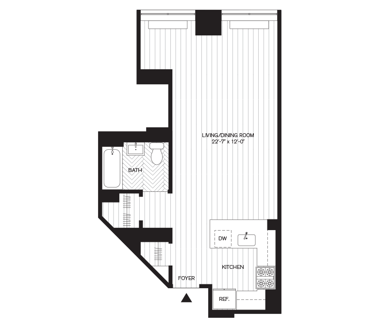 Residence F, Floors 4-6