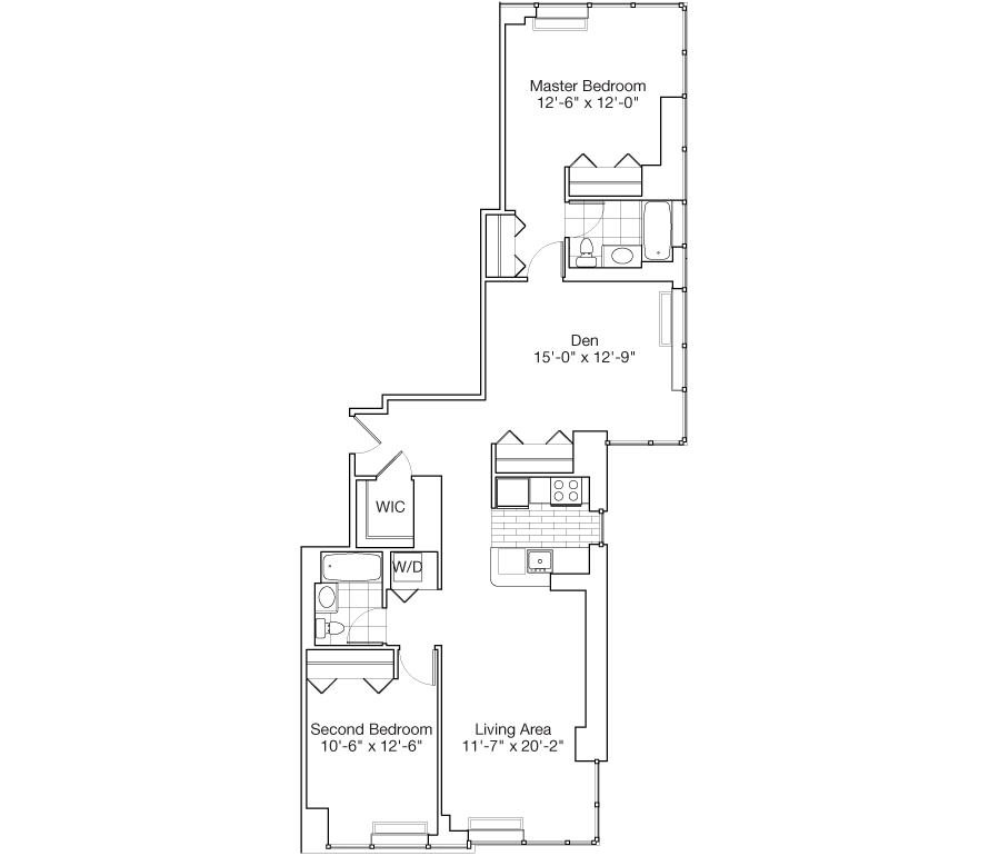 Residence F, Floors 48-59