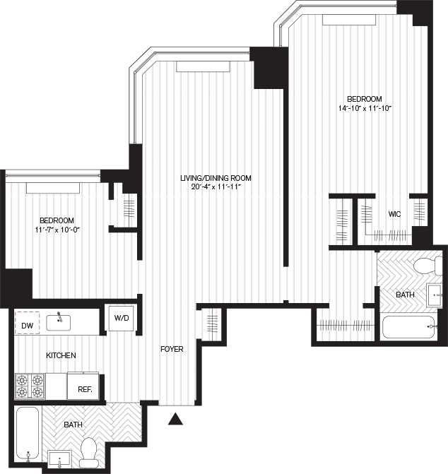 Residence G, Floor 7-8 (2br)