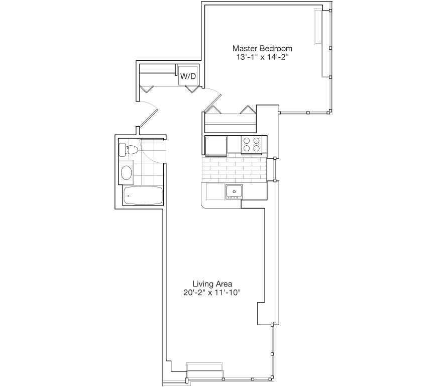 Residence G, Floors 14-25