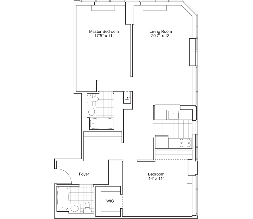 Residence H, Floors 3-7